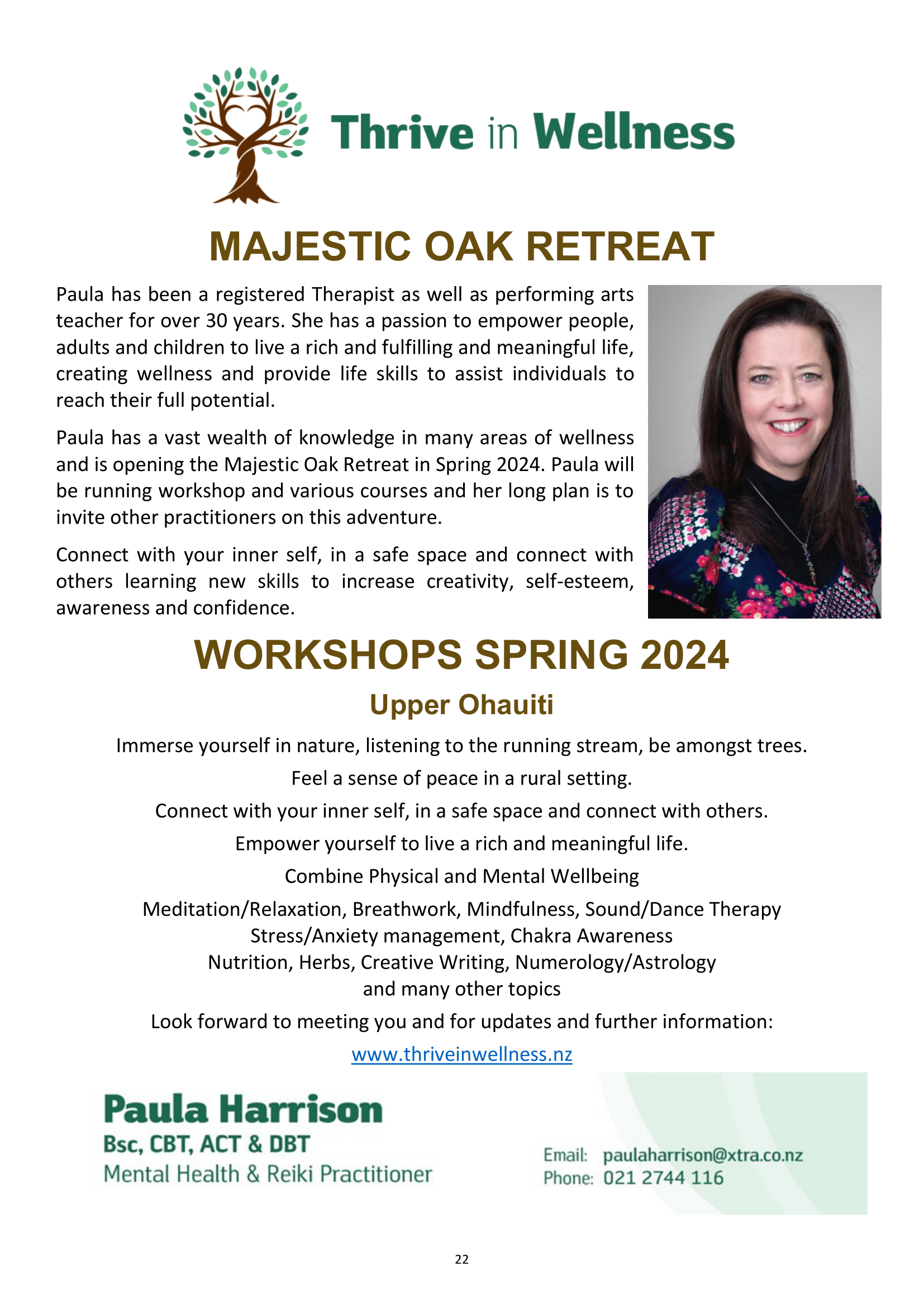 Workshops Spring 2024
